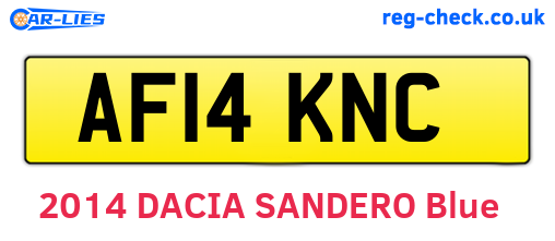 AF14KNC are the vehicle registration plates.
