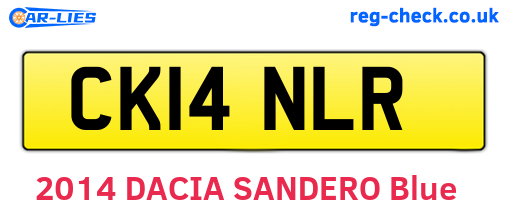 CK14NLR are the vehicle registration plates.