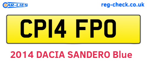 CP14FPO are the vehicle registration plates.