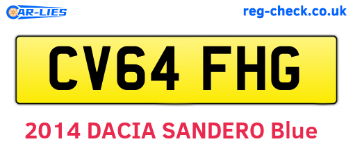 CV64FHG are the vehicle registration plates.