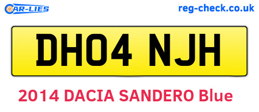 DH04NJH are the vehicle registration plates.