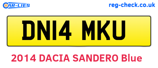 DN14MKU are the vehicle registration plates.