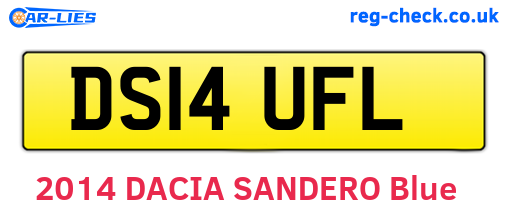 DS14UFL are the vehicle registration plates.