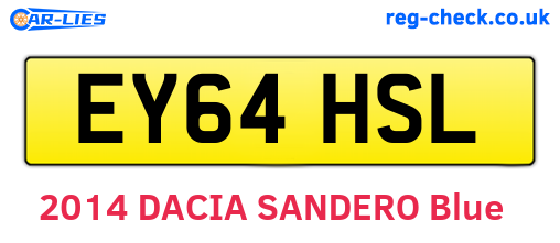 EY64HSL are the vehicle registration plates.