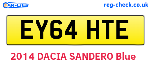 EY64HTE are the vehicle registration plates.