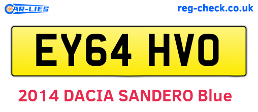 EY64HVO are the vehicle registration plates.