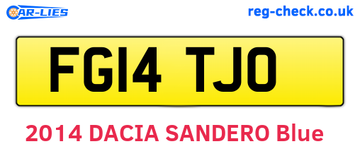 FG14TJO are the vehicle registration plates.