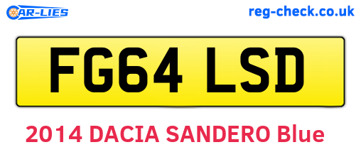 FG64LSD are the vehicle registration plates.