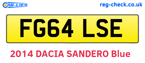 FG64LSE are the vehicle registration plates.