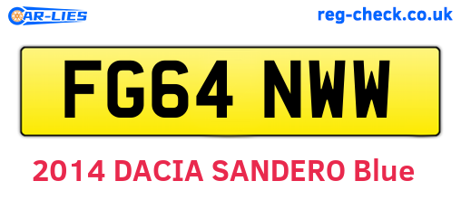 FG64NWW are the vehicle registration plates.