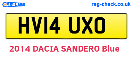 HV14UXO are the vehicle registration plates.