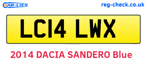 LC14LWX are the vehicle registration plates.