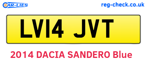 LV14JVT are the vehicle registration plates.