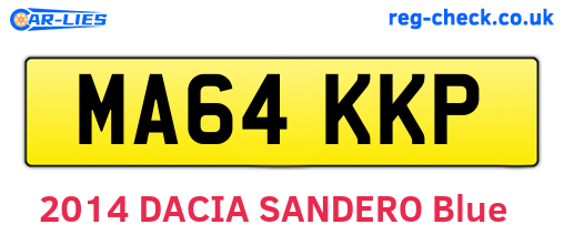 MA64KKP are the vehicle registration plates.