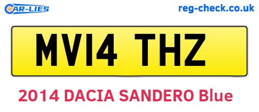 MV14THZ are the vehicle registration plates.