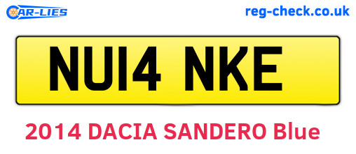 NU14NKE are the vehicle registration plates.