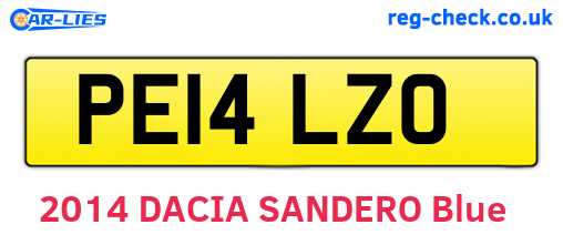 PE14LZO are the vehicle registration plates.