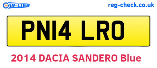 PN14LRO are the vehicle registration plates.