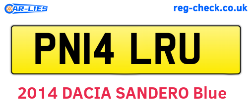 PN14LRU are the vehicle registration plates.