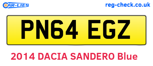PN64EGZ are the vehicle registration plates.