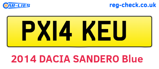PX14KEU are the vehicle registration plates.