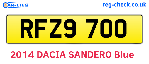 RFZ9700 are the vehicle registration plates.