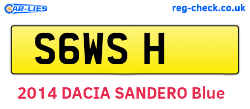 S6WSH are the vehicle registration plates.
