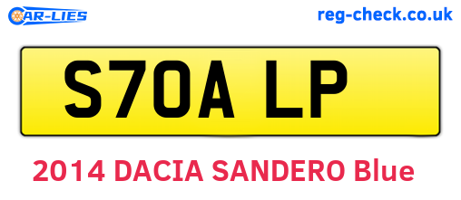 S70ALP are the vehicle registration plates.