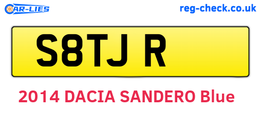 S8TJR are the vehicle registration plates.