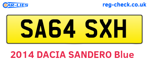 SA64SXH are the vehicle registration plates.