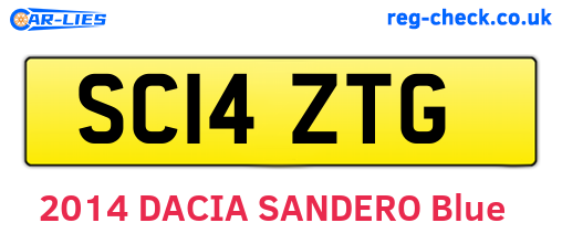 SC14ZTG are the vehicle registration plates.