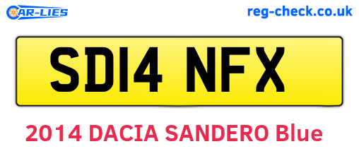 SD14NFX are the vehicle registration plates.