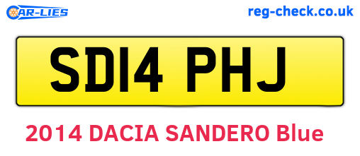 SD14PHJ are the vehicle registration plates.