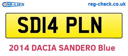 SD14PLN are the vehicle registration plates.
