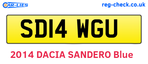 SD14WGU are the vehicle registration plates.