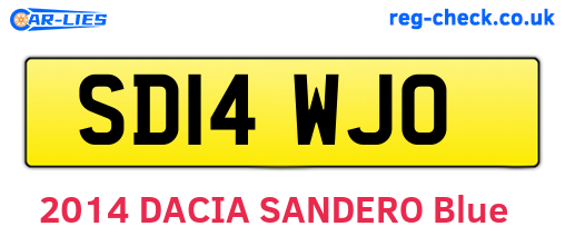 SD14WJO are the vehicle registration plates.