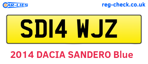 SD14WJZ are the vehicle registration plates.