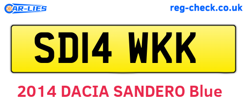 SD14WKK are the vehicle registration plates.