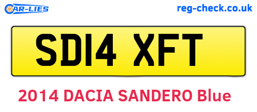SD14XFT are the vehicle registration plates.