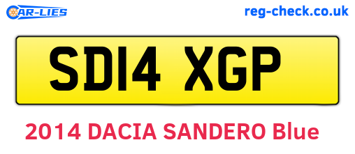 SD14XGP are the vehicle registration plates.