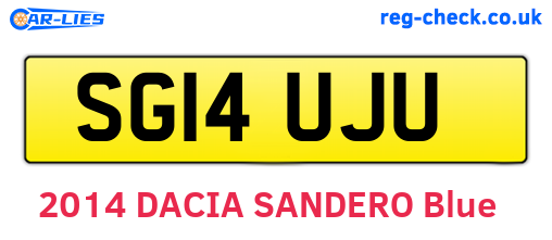 SG14UJU are the vehicle registration plates.