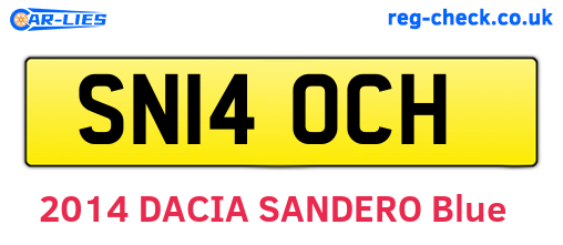 SN14OCH are the vehicle registration plates.