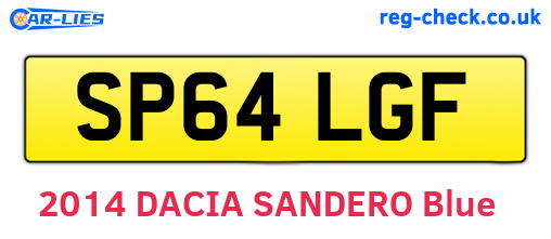 SP64LGF are the vehicle registration plates.