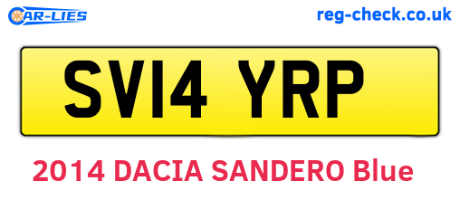 SV14YRP are the vehicle registration plates.