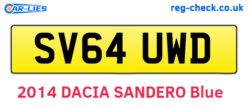 SV64UWD are the vehicle registration plates.