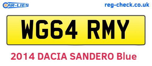 WG64RMY are the vehicle registration plates.