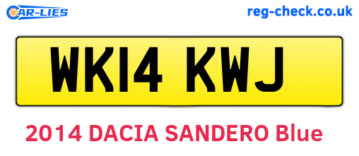 WK14KWJ are the vehicle registration plates.
