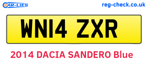 WN14ZXR are the vehicle registration plates.