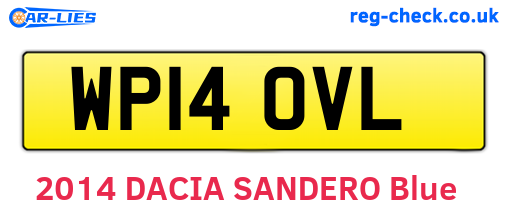 WP14OVL are the vehicle registration plates.