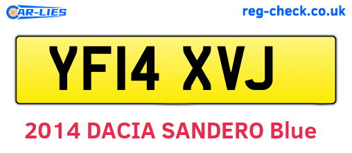 YF14XVJ are the vehicle registration plates.